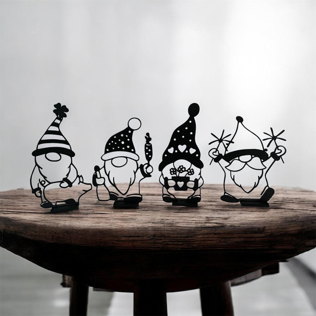 Neujahrswichtel Silvester Deko | Moderne Wichtel Figur | 3D Druck Deko | Tischdeko Neujahr | Geschenk Silvester | Set