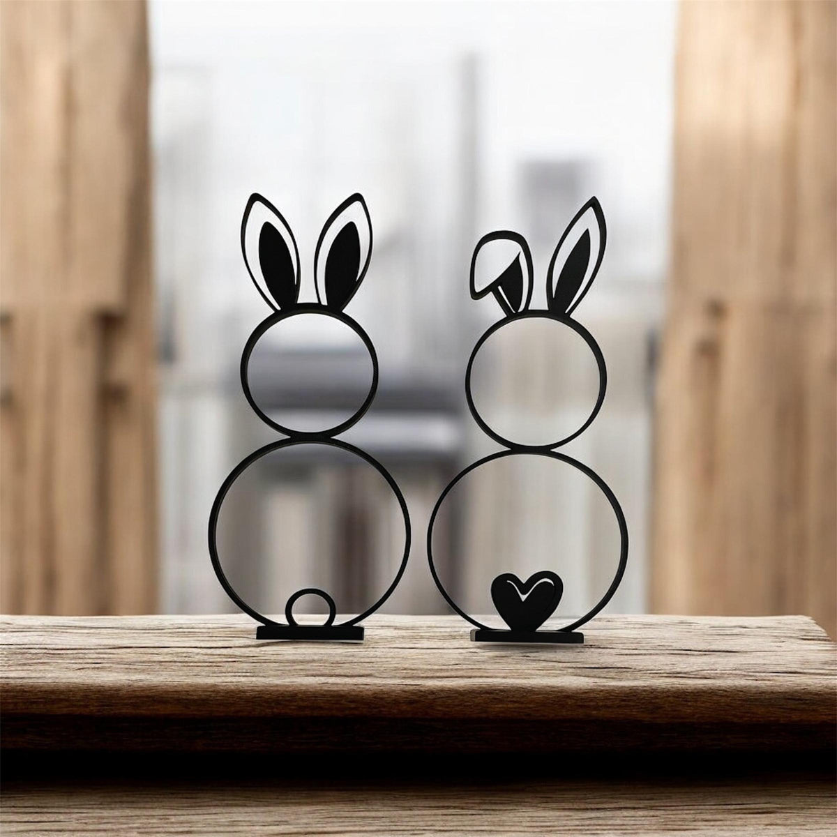 Hasen Deko 3D Druck | Moderne Osterdeko minimalistisch | Tischdeko Frühling | Geschenk Ostern | Wohnaccessoire