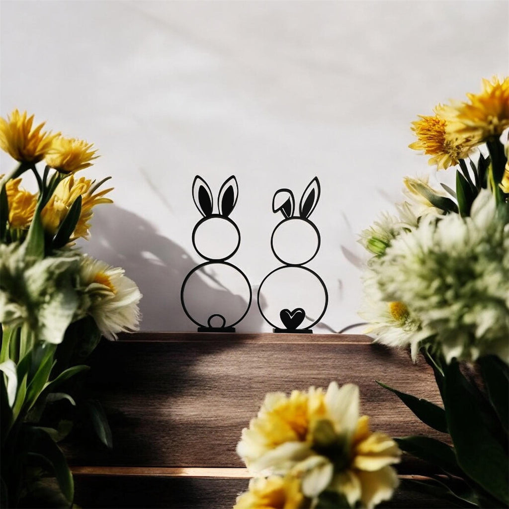 Hasen Deko 3D Druck | Moderne Osterdeko minimalistisch | Tischdeko Frühling | Geschenk Ostern | Wohnaccessoire