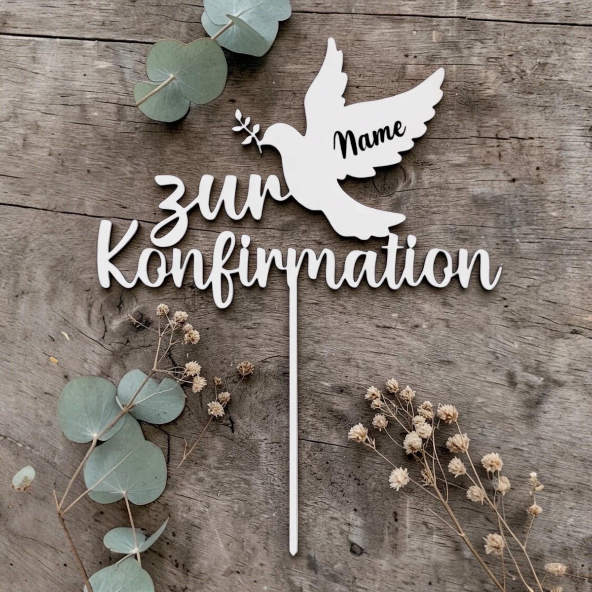 Cake Topper Konfirmation | Personalisierbar | Tortenstecker | Tortendeko | Geschenkidee Konfirmation | 3D-Druck