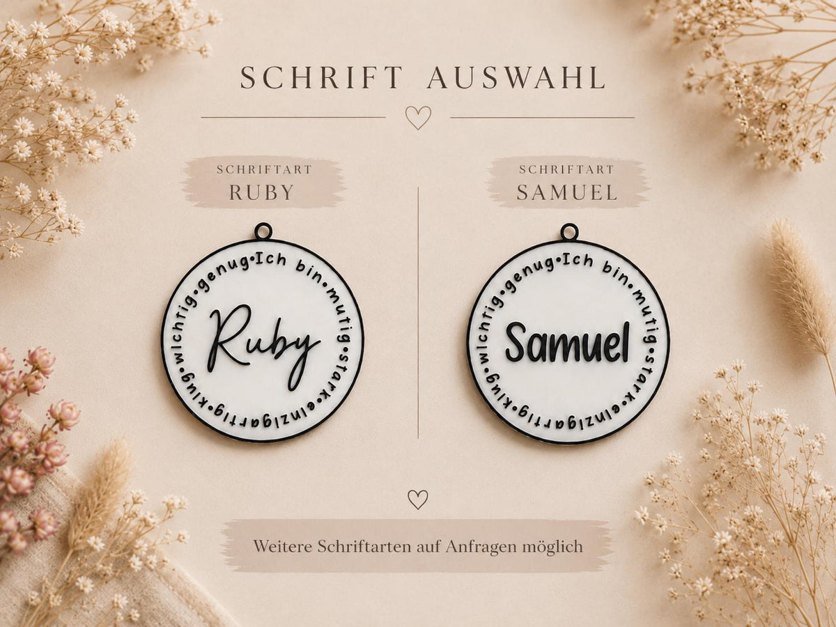 Personalisierter Schulranzen Anhänger mit Namen | Schultüten Anhänger Einschulung | 3D Druck Geschenk Kind | Schulkind