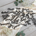 Moderne Platzkarten | Sitzplatz Personalisierte Namensschilder für besondere Anlässe | 3DDruck | Hochzeit | Taufe | Komm