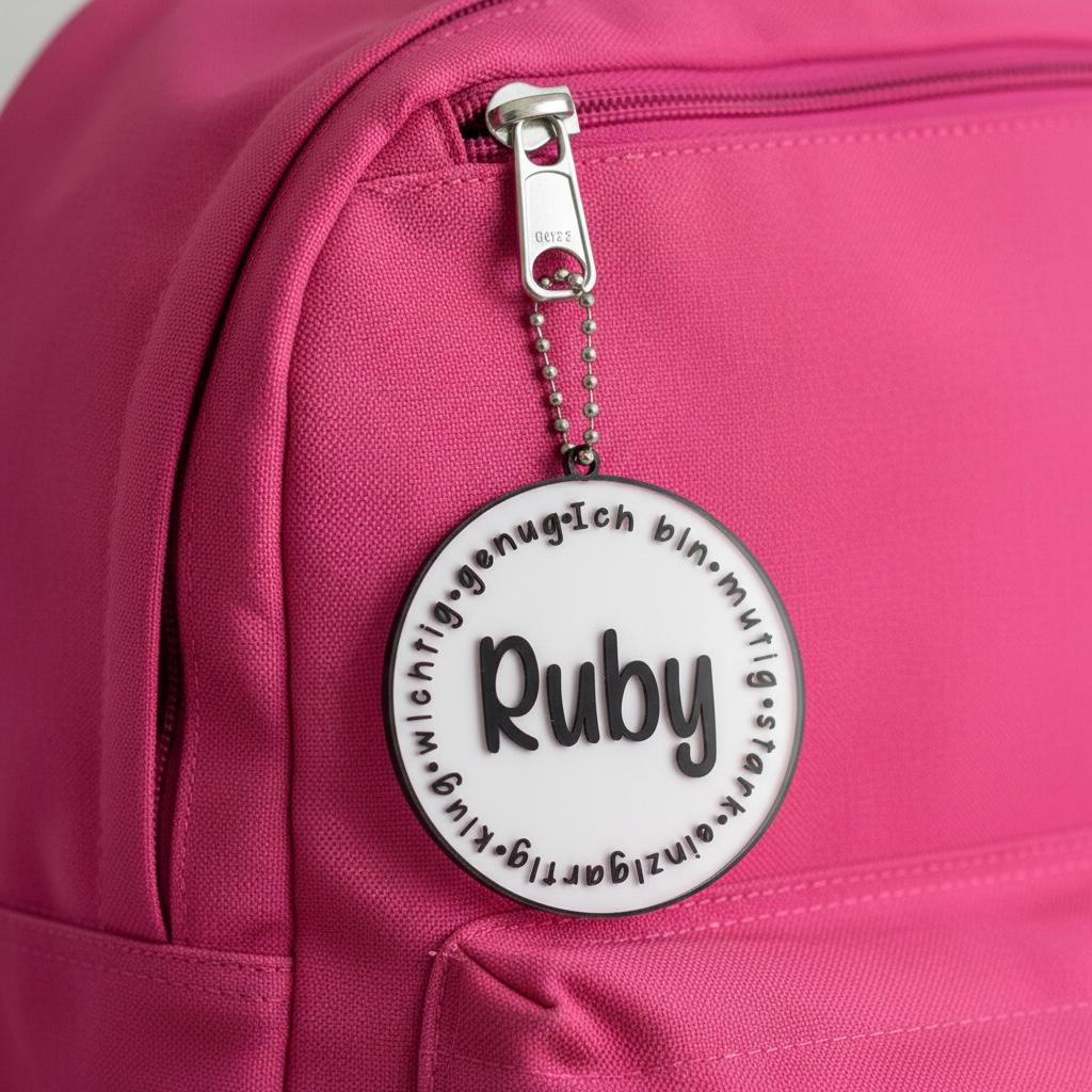 Personalisierter Schulranzen Anhänger mit Namen | Schultüten Anhänger Einschulung | 3D Druck Geschenk Kind | Schulkind