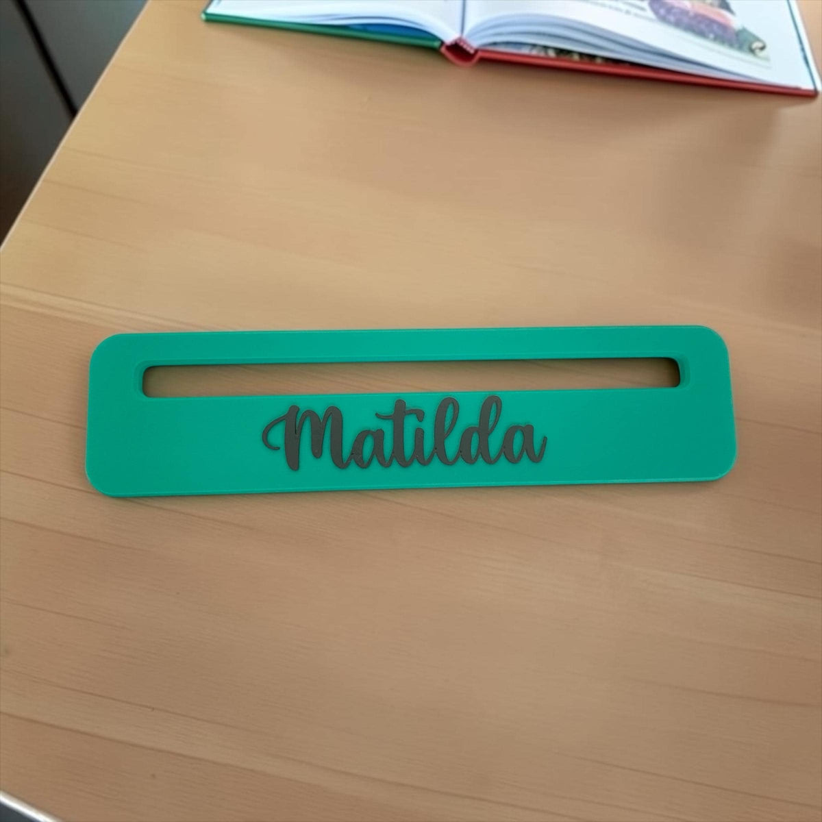 Personalisierte Lesehilfe zur Einschulung | Lesefenster mit Namen | Geschenk für Schulanfänger | 3D Druck Lesezeichen | 