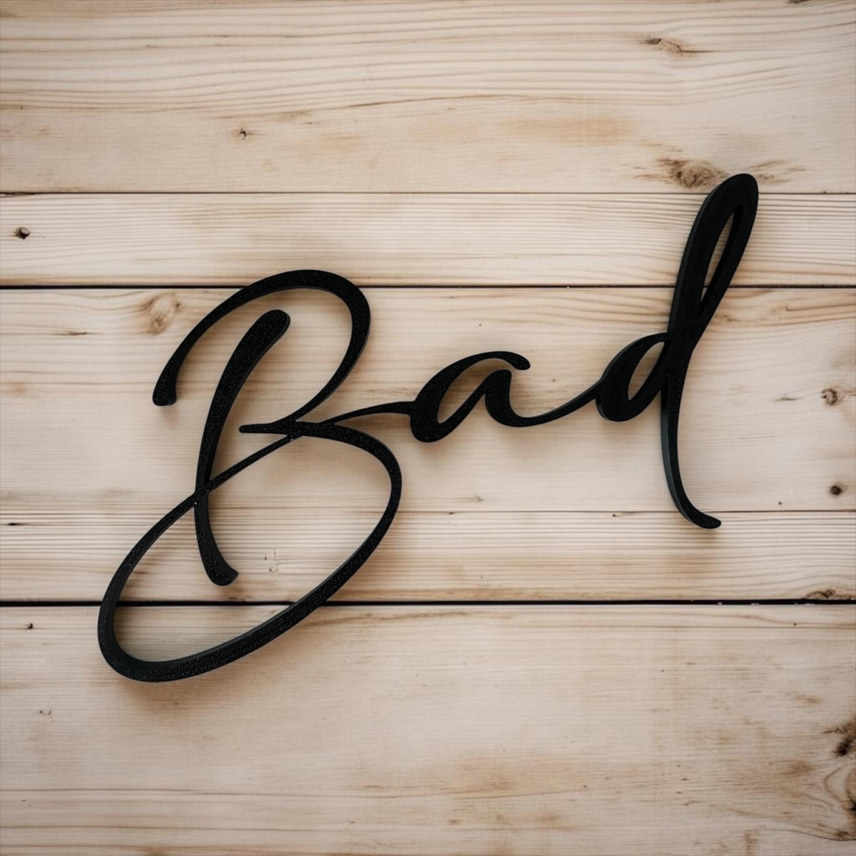 Bad Türschild personalisiert | Modernes Badezimmer Schild aus 3D Druck | Minimalistische Badezimmer Deko