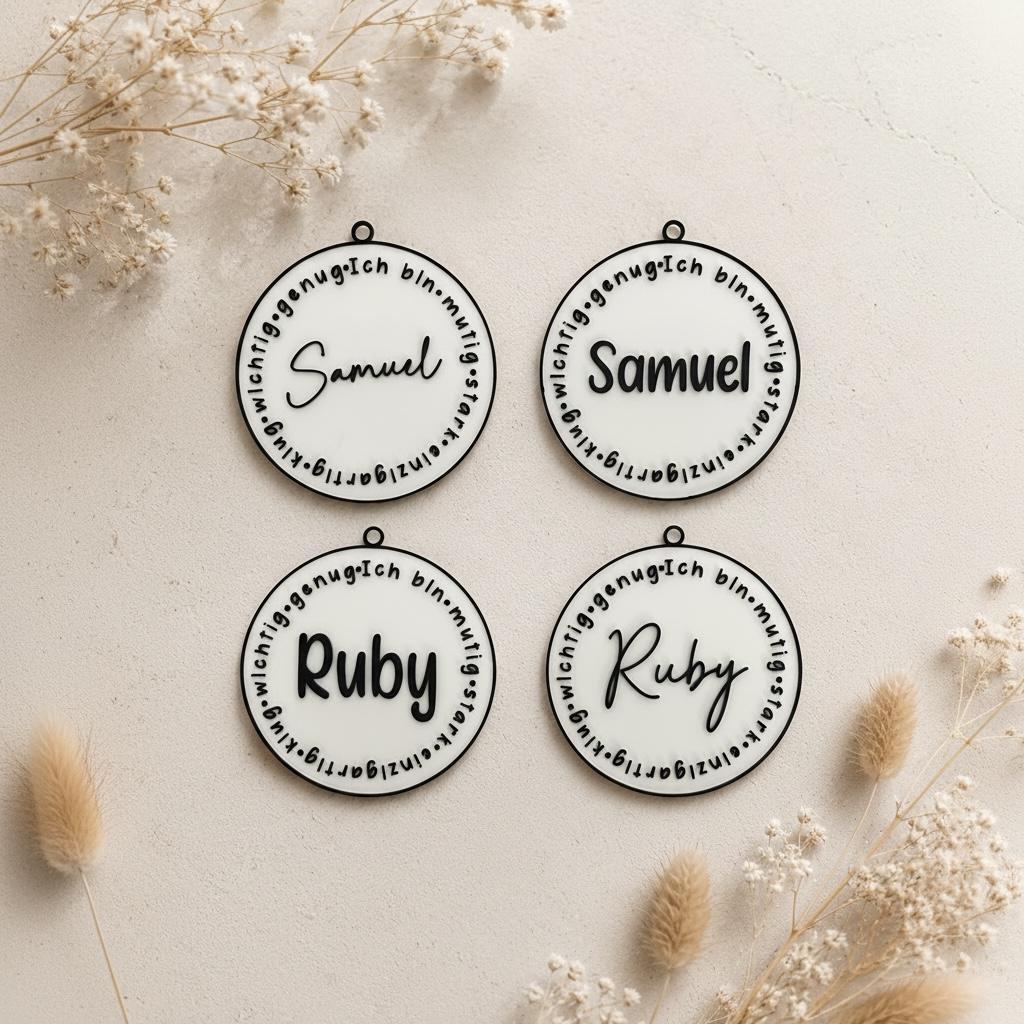 Personalisierter Schulranzen Anhänger mit Namen | Schultüten Anhänger Einschulung | 3D Druck Geschenk Kind | Schulkind