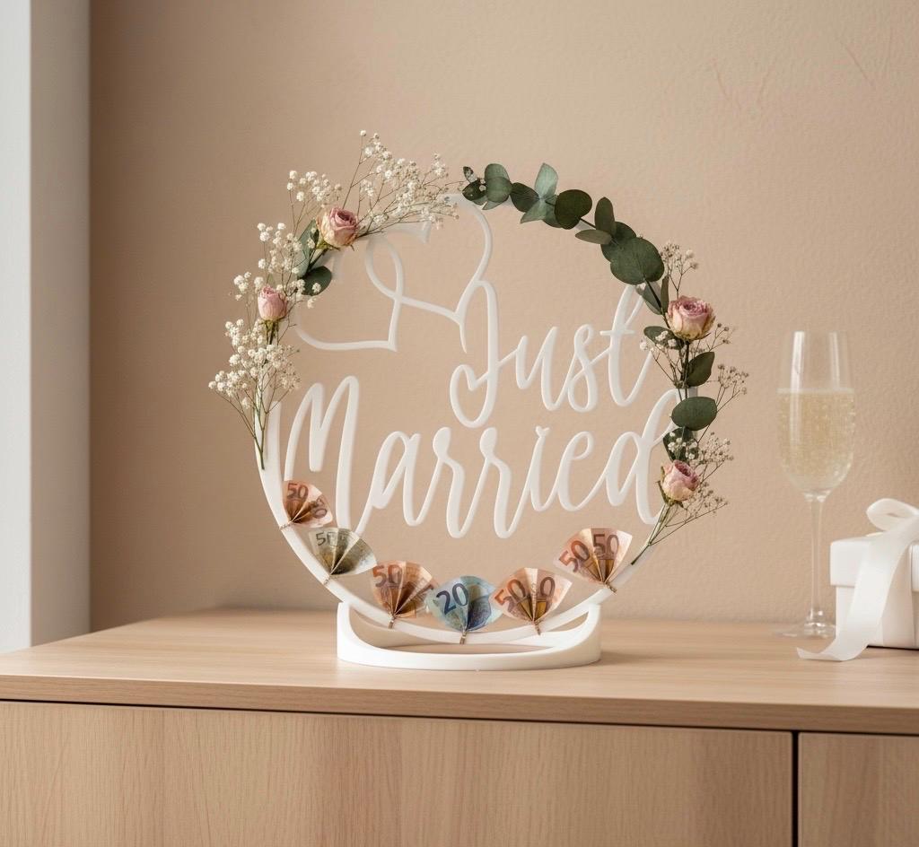 Geldgeschenk Hochzeit | Just Married | Hochzeitsgeschenk | Geldhalter Hochzeit | Geschenk Brautpaar | Geschenkidee Hochz