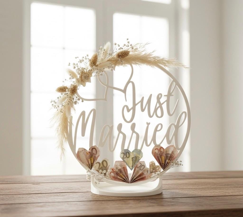 Geldgeschenk Hochzeit | Just Married | Hochzeitsgeschenk | Geldhalter Hochzeit | Geschenk Brautpaar | Geschenkidee Hochz