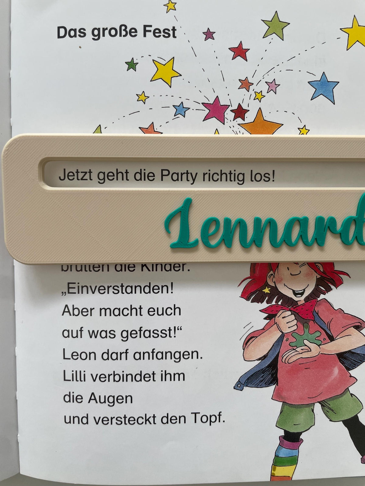 Personalisierte Lesehilfe zur Einschulung | Lesefenster mit Namen | Geschenk für Schulanfänger | 3D Druck Lesezeichen | 