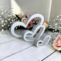 Moderne Hochzeitsdeko Herzen | 3D Druck | 3er Herz Set | Elegante Tischdekoration Hochzeit | Tischdeko Hochzeit