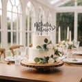 Personalisierter Caketopper Hochzeit mit Namen–3D Druck Tortendeko individuell Cake Topper modern &elegant Hochzeitsdeko