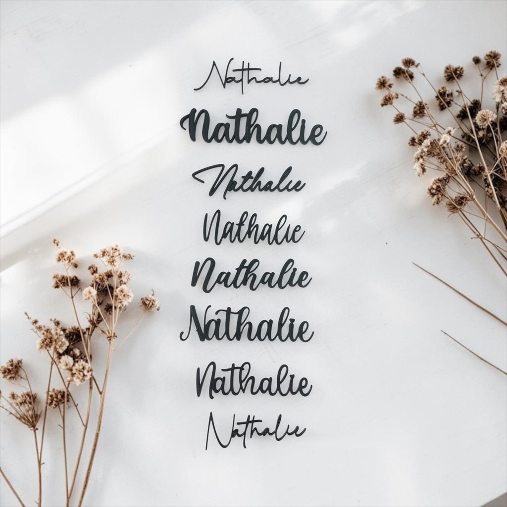 Moderne Platzkarten | Sitzplatz Personalisierte Namensschilder für besondere Anlässe | 3DDruck | Hochzeit | Taufe | Komm