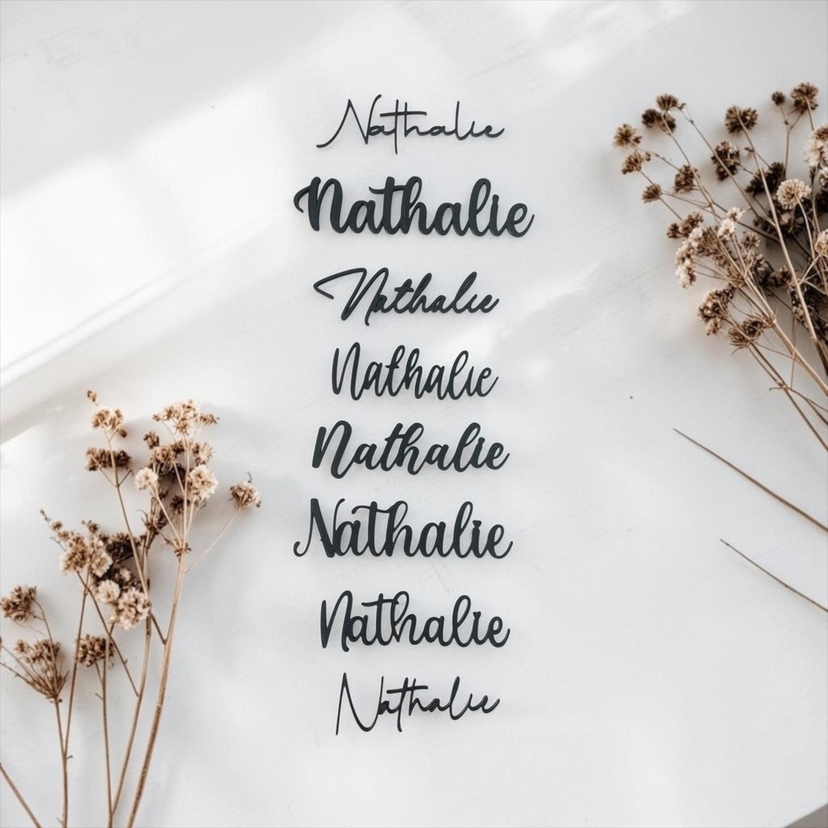 Moderne Platzkarten | Sitzplatz Personalisierte Namensschilder für besondere Anlässe | 3DDruck | Hochzeit | Taufe | Komm