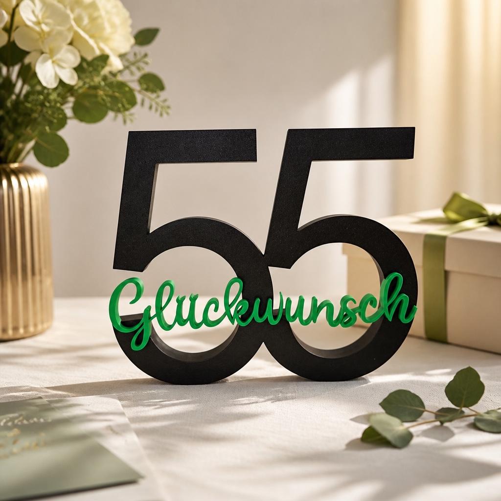 Personalisierte Geburtstag Tischdeko | Zahlen Deko | 3DDruck Zahlen Wunschtext | Alles Liebe | Glückwunsch | Alles Gute 
