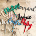 Caketopper Name personalisiert | Individueller Cake Topper mit Wunschname | Geburtstag | Taufe | Hochzeit | Tortendeko |