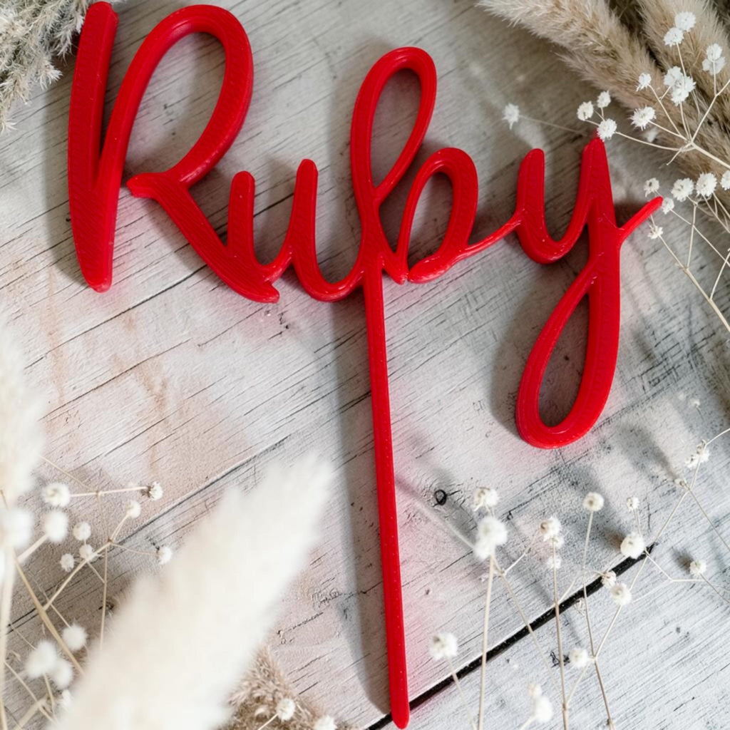 Caketopper Name personalisiert | Individueller Cake Topper mit Wunschname | Geburtstag | Taufe | Hochzeit | Tortendeko |
