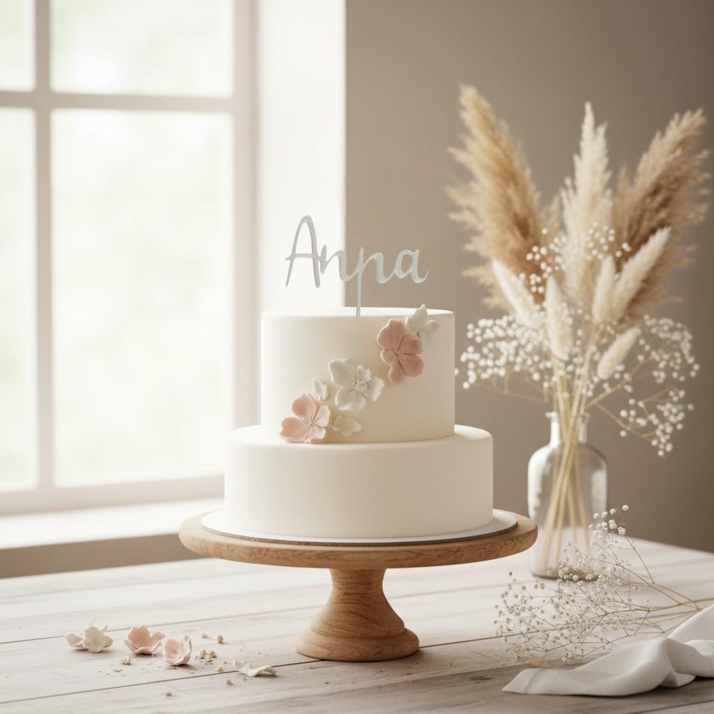 Caketopper Name personalisiert | Individueller Cake Topper mit Wunschname | Geburtstag | Taufe | Hochzeit | Tortendeko |