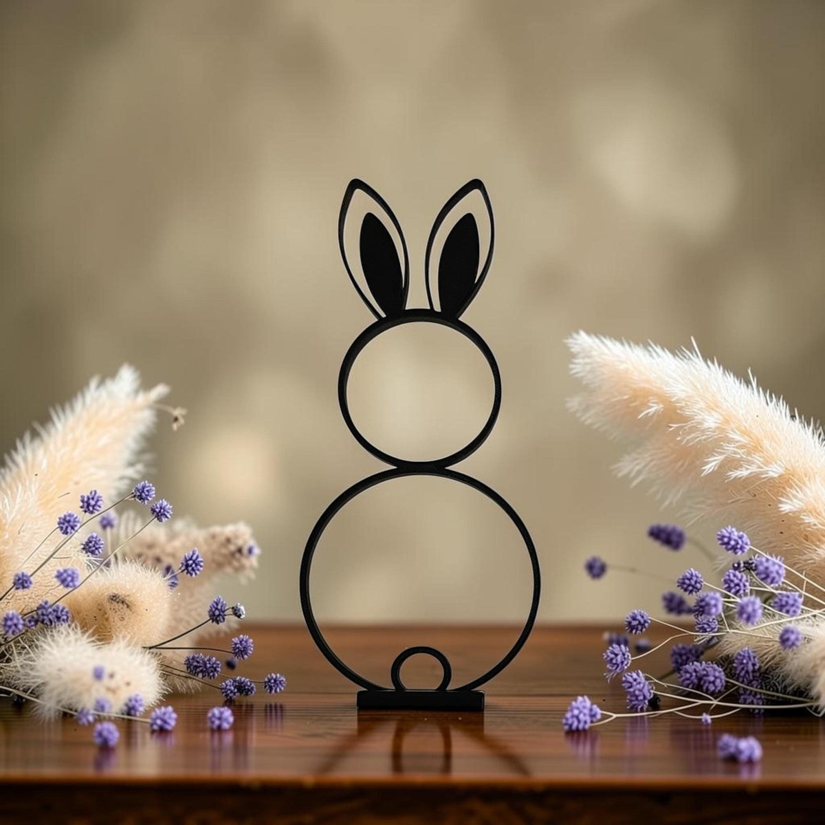 Hasen Deko 3D Druck | Moderne Osterdeko minimalistisch | Tischdeko Frühling | Geschenk Ostern | Wohnaccessoire