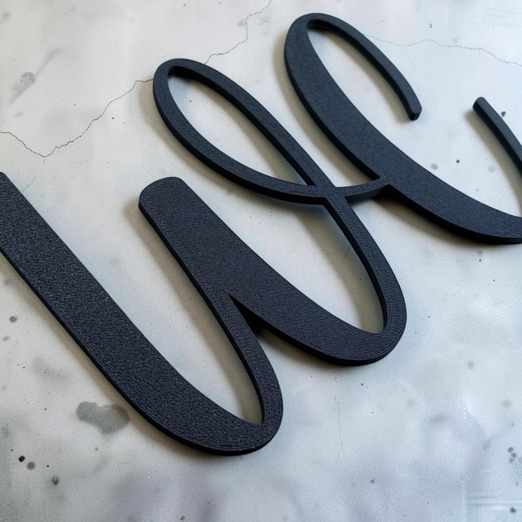 WC Türschild 3D Druck | modernes Toilettenschild | WC Schriftzug für die Tür | Gäste WC Deko | minimalistisches Badezimm