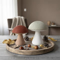 Pilz Deko 2er-Set aus dem 3D-Drucker | moderne Herbstdeko | geriffelte Deko Pilze | Pilzfiguren für Wohnzimmer und Fenst