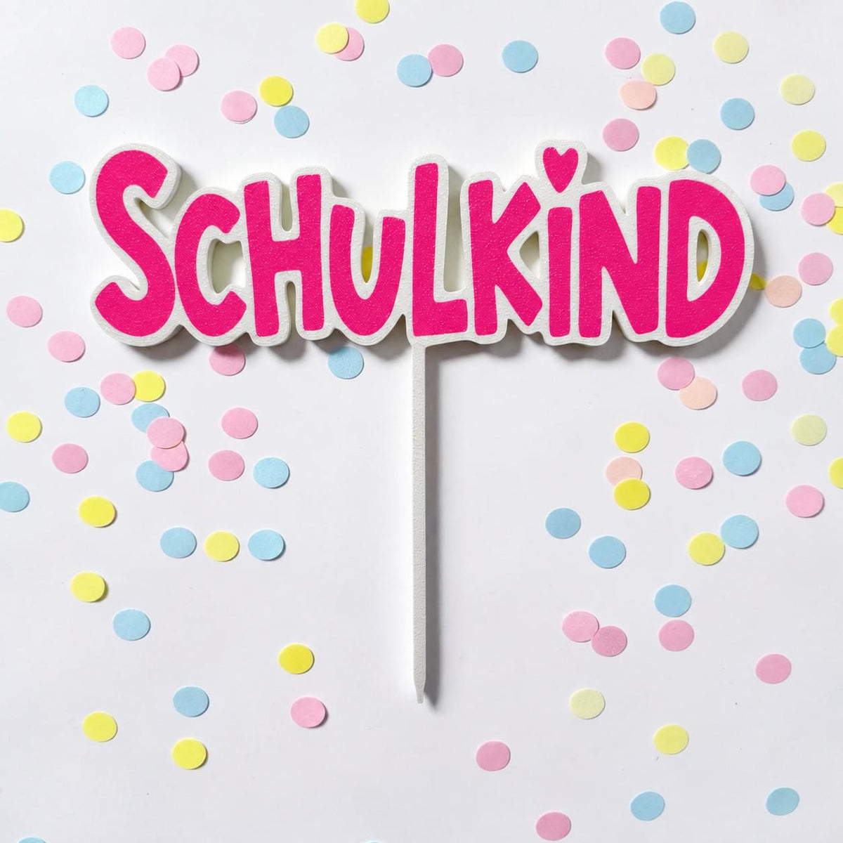 Cake Topper Schulkind | Tortenstecker Einschulung | Tortendeko Schulanfang | Wunschfarbe | 3D-Druck & UV-Druck