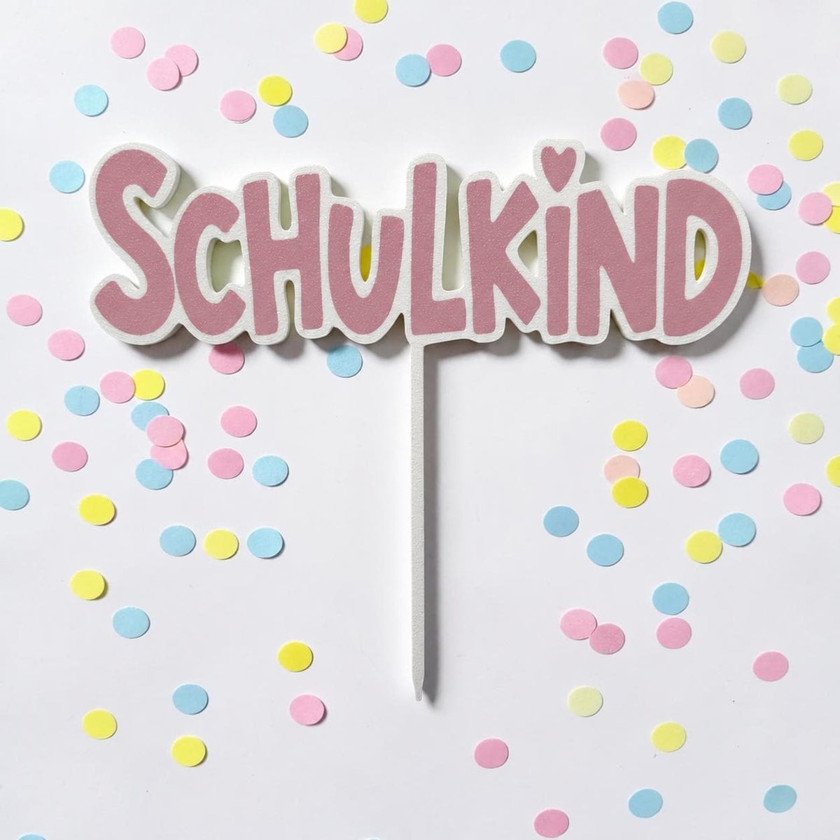Cake Topper Schulkind | Tortenstecker Einschulung | Tortendeko Schulanfang | Wunschfarbe | 3D-Druck & UV-Druck