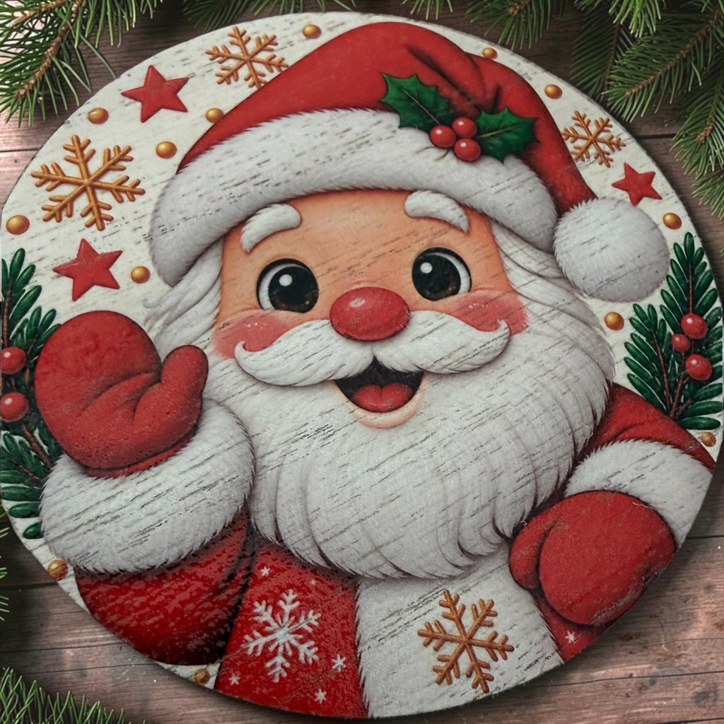 Personalisierte Weihnachtsuntersetzer mit Namen, UV-Druck, 4 Motive, Weihnachtsgeschenk