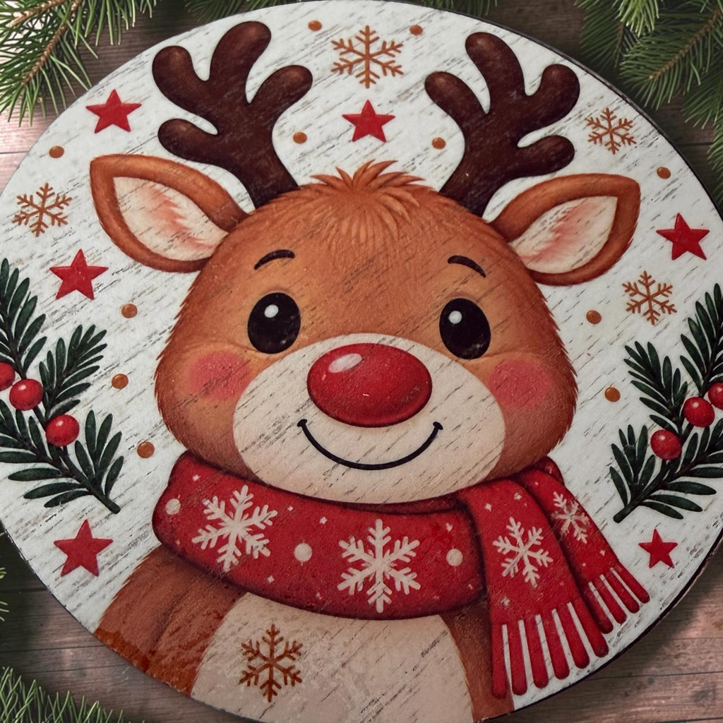 Personalisierte Weihnachtsuntersetzer mit Namen, UV-Druck, 4 Motive, Weihnachtsgeschenk