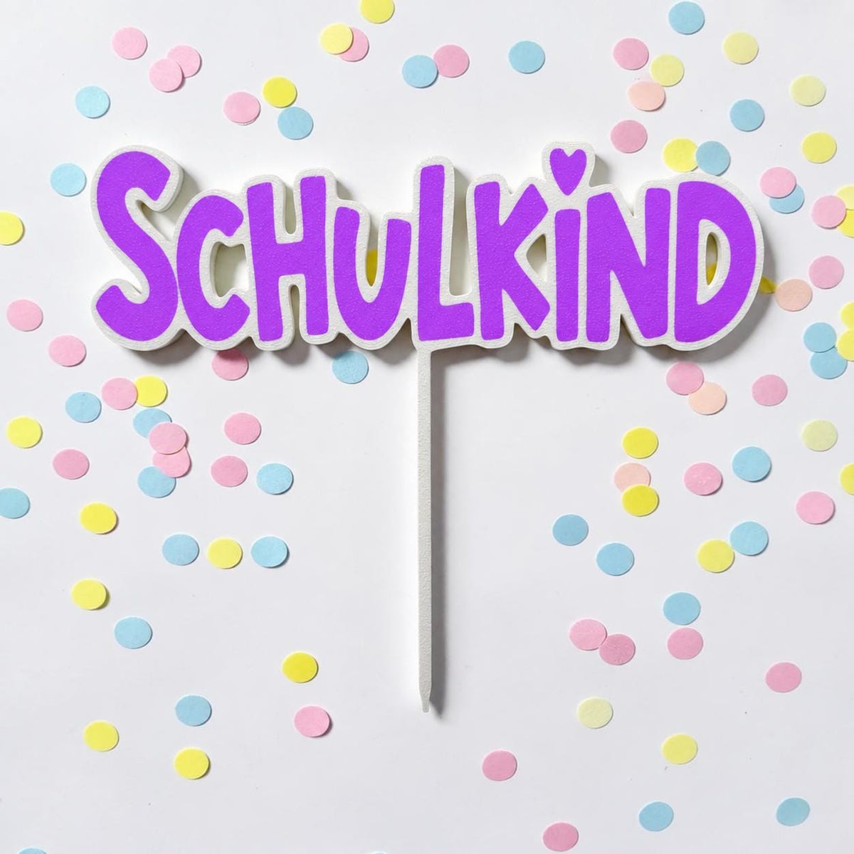Cake Topper Schulkind | Tortenstecker Einschulung | Tortendeko Schulanfang | Wunschfarbe | 3D-Druck & UV-Druck