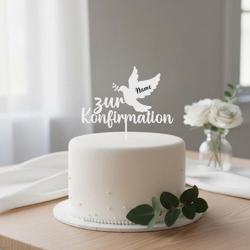 Cake Topper Konfirmation | Personalisierbar | Tortenstecker | Tortendeko | Geschenkidee Konfirmation | 3D-Druck