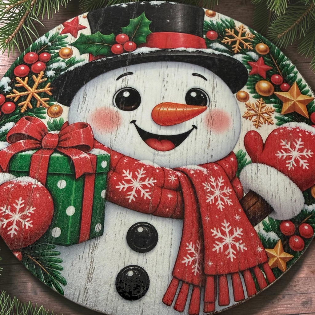 Personalisierte Weihnachtsuntersetzer mit Namen, UV-Druck, 4 Motive, Weihnachtsgeschenk