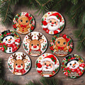 Personalisierte Weihnachtsuntersetzer mit Namen, UV-Druck, 4 Motive, Weihnachtsgeschenk